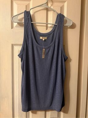 Madewell Slate Blue Scoop Neck Tank